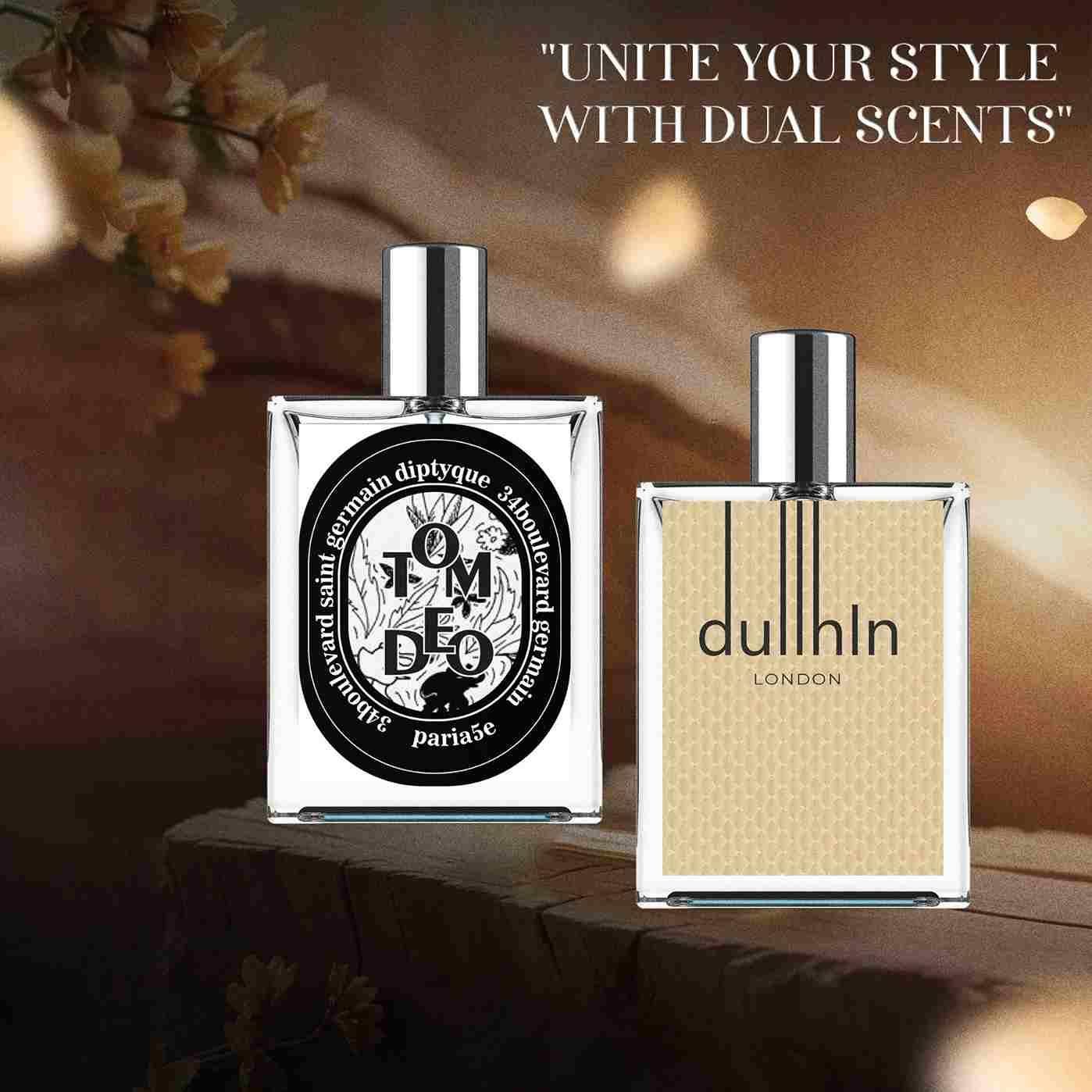 Buy 1 Get 1 Free - Dullhin LONDON and Tom Deo Luxurious Perfume Combo ( Pack Of 2 )