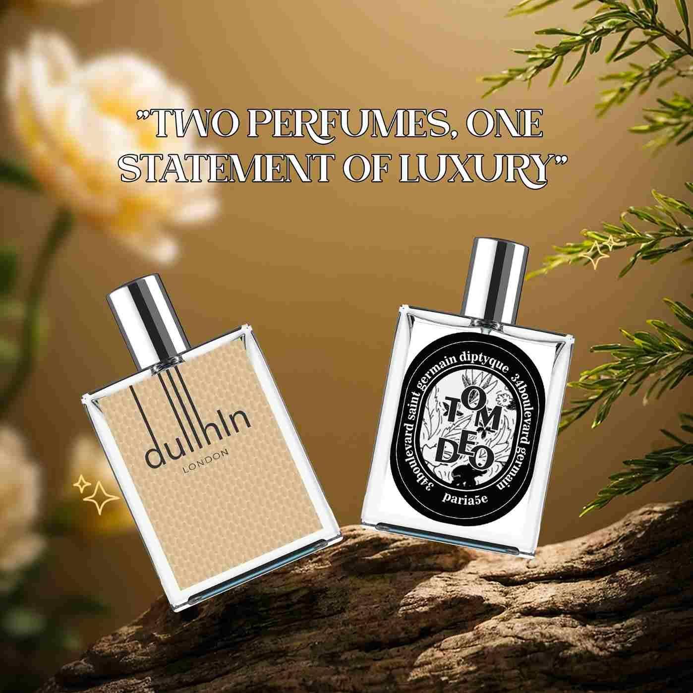 Buy 1 Get 1 Free - Dullhin LONDON and Tom Deo Luxurious Perfume Combo ( Pack Of 2 )