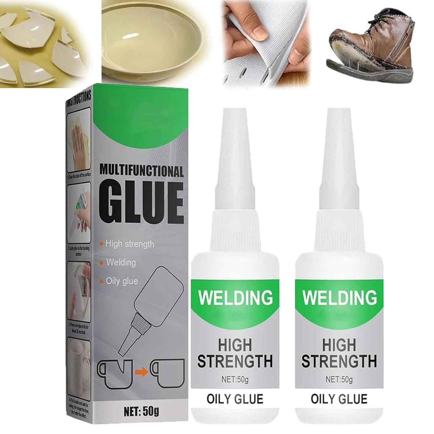 GripGlue High Strength Oily Super Adhesive Glue (Pack Of 2)